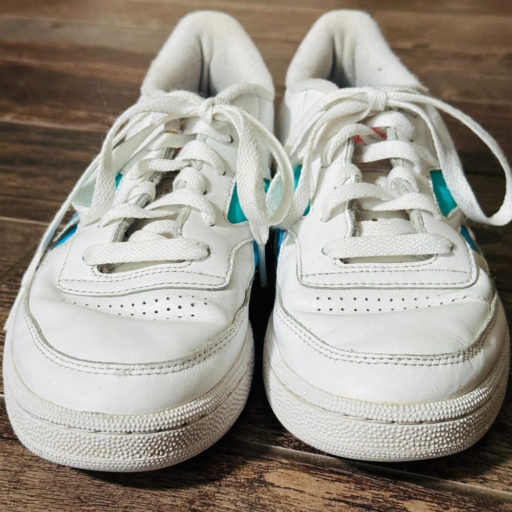 Womens Reebok Club C Revenge Mark - Size 9 - 90's Look  Athletic Shoes Pink Teal - Picture 5 of 9